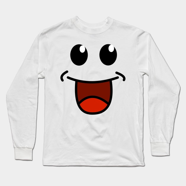 Cute Face Long Sleeve T-Shirt by JacCal Brothers